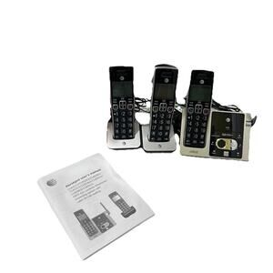 AT&T 3 Working Handset Cordless Phones And Answering System CL82413 Tested